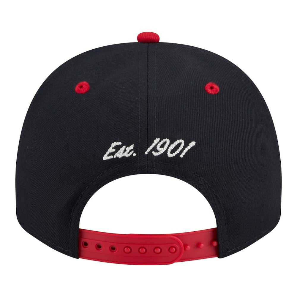 Boston Red Sox New Era Arched A-Frame 9FIFTY Adjustable Hat - Navy/Red - New Era Sale