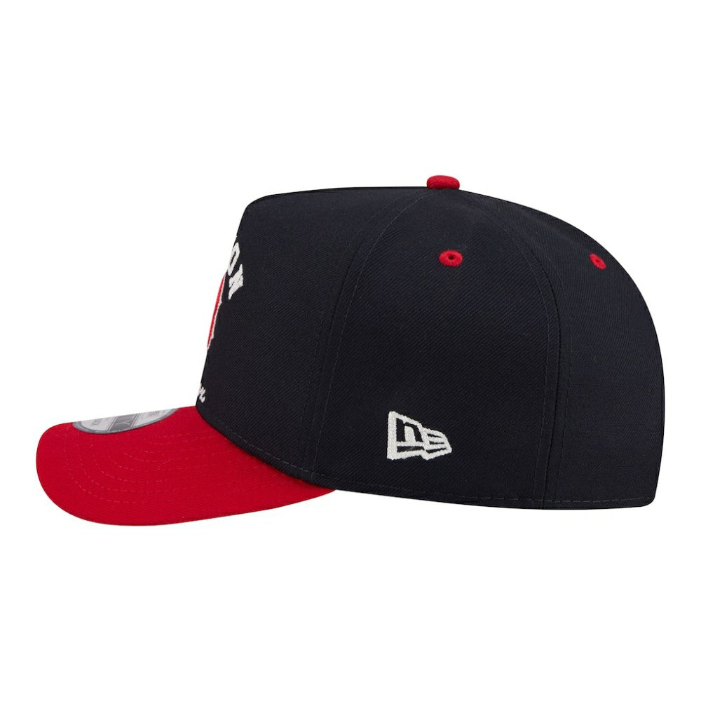 Boston Red Sox New Era Arched A-Frame 9FIFTY Adjustable Hat - Navy/Red - New Era Sale
