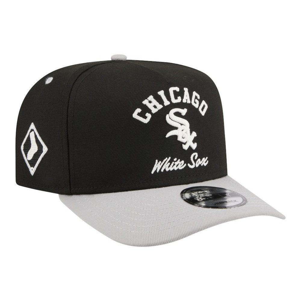 Chicago White Sox New Era Arched A-Frame 9FIFTY Adjustable Hat - Black - New Era Lifestyle
