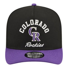 Colorado Rockies New Era Arched A-Frame 9FIFTY Adjustable Hat - Black/Purple - New Era on Sale
