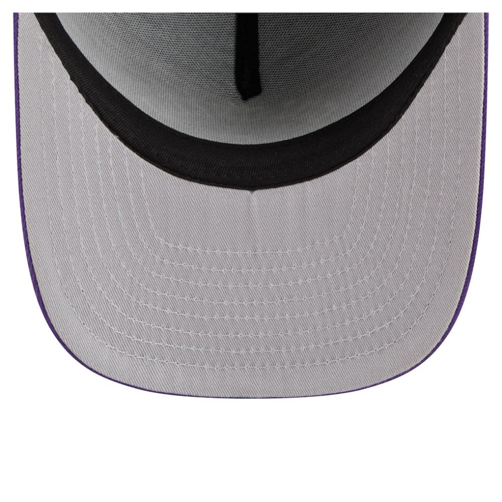 Colorado Rockies New Era Arched A-Frame 9FIFTY Adjustable Hat - Black/Purple - New Era on Sale