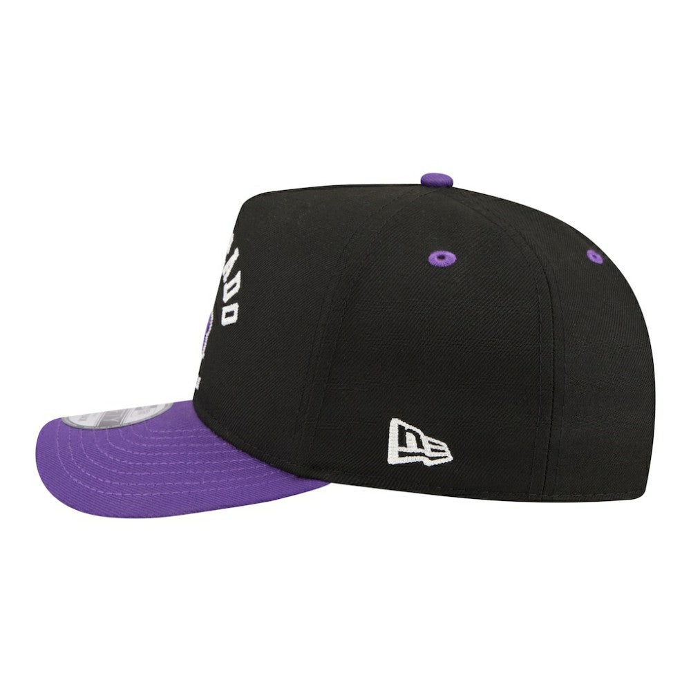 Colorado Rockies New Era Arched A-Frame 9FIFTY Adjustable Hat - Black/Purple - New Era on Sale