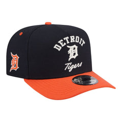 Detroit Tigers New Era Arched A-Frame 9FIFTY Adjustable Hat - Navy/Orange - New Era on Sale