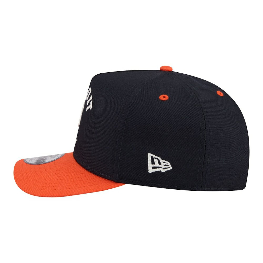 Detroit Tigers New Era Arched A-Frame 9FIFTY Adjustable Hat - Navy/Orange - New Era on Sale