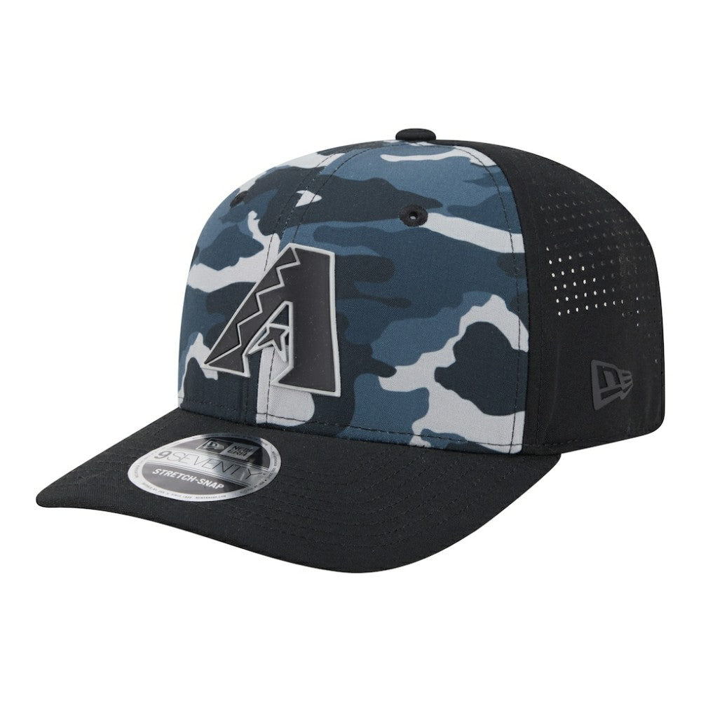 Arizona Diamondbacks New Era Tonal Camo 9SEVENTY Stretch-Snap Hat - Black - New Era Discount