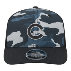 Chicago Cubs New Era Tonal Camo 9SEVENTY Stretch-Snap Hat - Black - New Era Discount