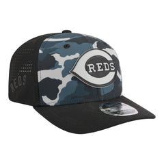 Cincinnati Reds New Era Tonal Camo 9SEVENTY Stretch-Snap Hat - Black - New Era on Sale