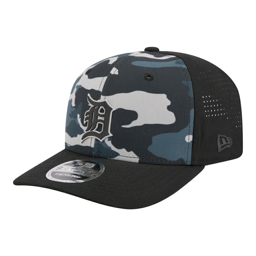 Detroit Tigers New Era Tonal Camo 9SEVENTY Stretch-Snap Hat - Black - New Era Online
