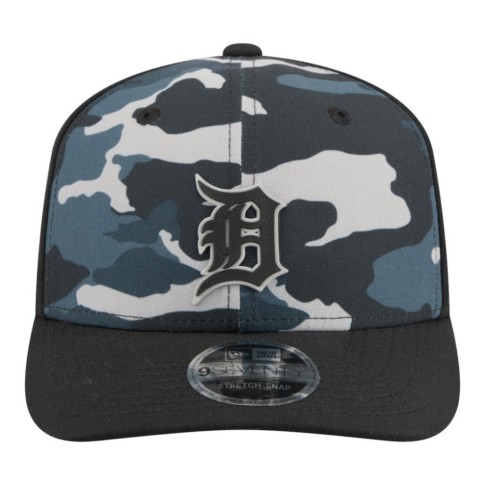 Detroit Tigers New Era Tonal Camo 9SEVENTY Stretch-Snap Hat - Black - New Era Online