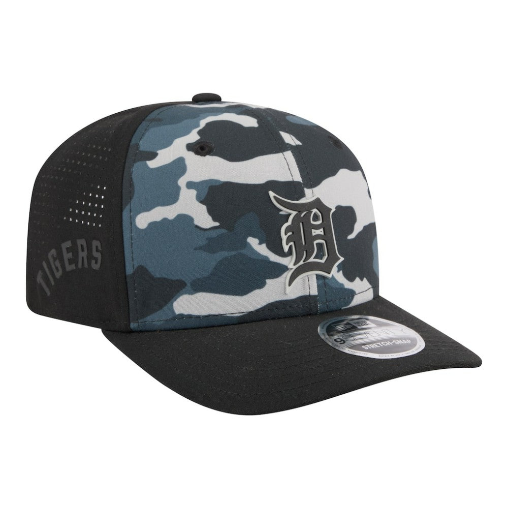 Detroit Tigers New Era Tonal Camo 9SEVENTY Stretch-Snap Hat - Black - New Era Online