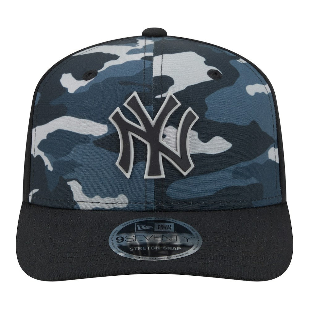 New York Yankees New Era Tonal Camo 9SEVENTY Stretch-Snap Hat - Black - New Era Discount