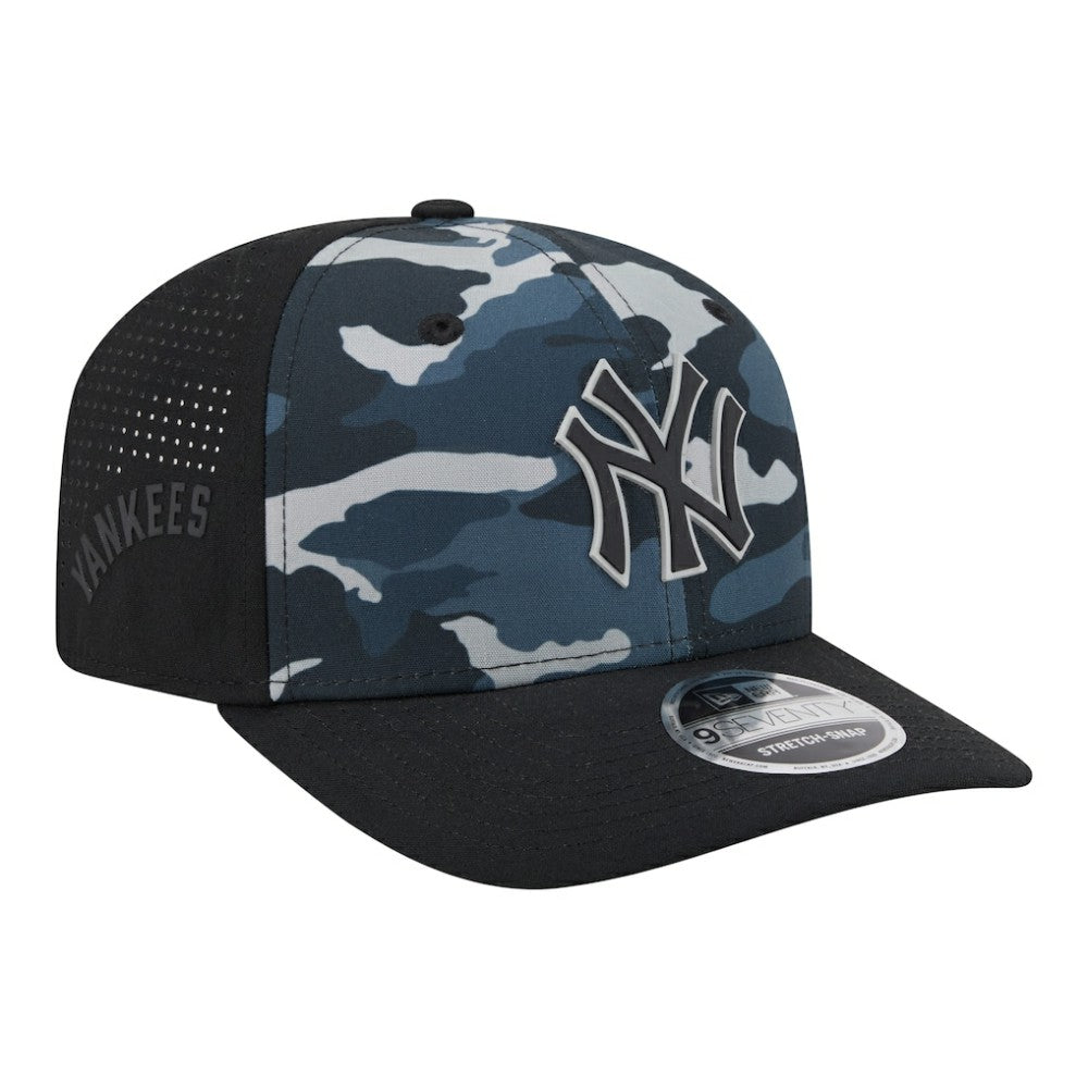 New York Yankees New Era Tonal Camo 9SEVENTY Stretch-Snap Hat - Black - New Era Discount