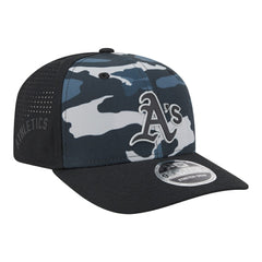 Athletics New Era Tonal Camo 9SEVENTY Stretch-Snap Hat - Black - New Era on Sale