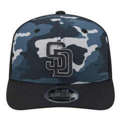 San Diego Padres New Era Tonal Camo 9SEVENTY Stretch-Snap Hat - Black - New Era Discount