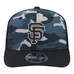San Francisco Giants New Era Tonal Camo 9SEVENTY Stretch-Snap Hat - Black - New Era Sale