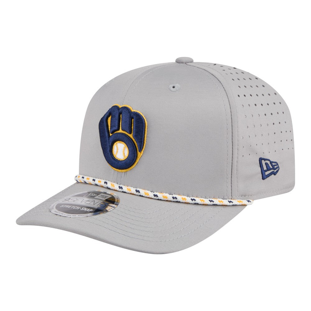 Milwaukee Brewers New Era Sport Rope 9SEVENTY Adjustable Hat - Gray - New Era Online