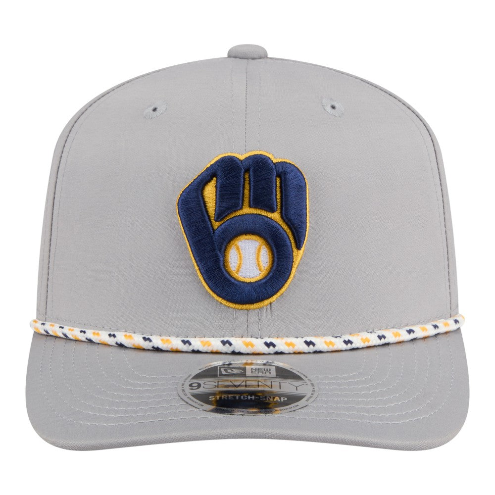 Milwaukee Brewers New Era Sport Rope 9SEVENTY Adjustable Hat - Gray - New Era Online
