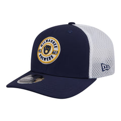 Milwaukee Brewers New Era Active 9SEVENTY Adjustable Trucker Hat - Navy - New Era Lifestyle