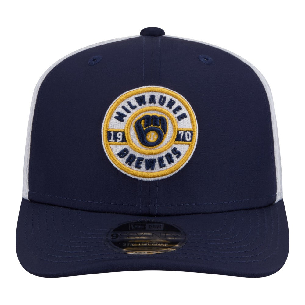 Milwaukee Brewers New Era Active 9SEVENTY Adjustable Trucker Hat - Navy - New Era Lifestyle
