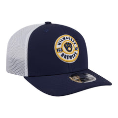 Milwaukee Brewers New Era Active 9SEVENTY Adjustable Trucker Hat - Navy - New Era Lifestyle