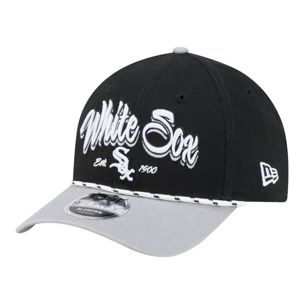 Chicago White Sox New Era Team Loyal 9FORTY M-Crown Adjustable Hat - Black/Gray - New Era Online