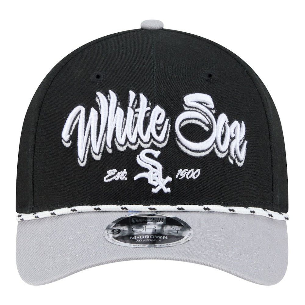 Chicago White Sox New Era Team Loyal 9FORTY M-Crown Adjustable Hat - Black/Gray - New Era Online