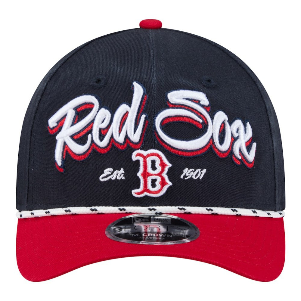 Boston Red Sox New Era Team Loyal 9FORTY M-Crown Adjustable Hat - Navy/Red - New Era Online