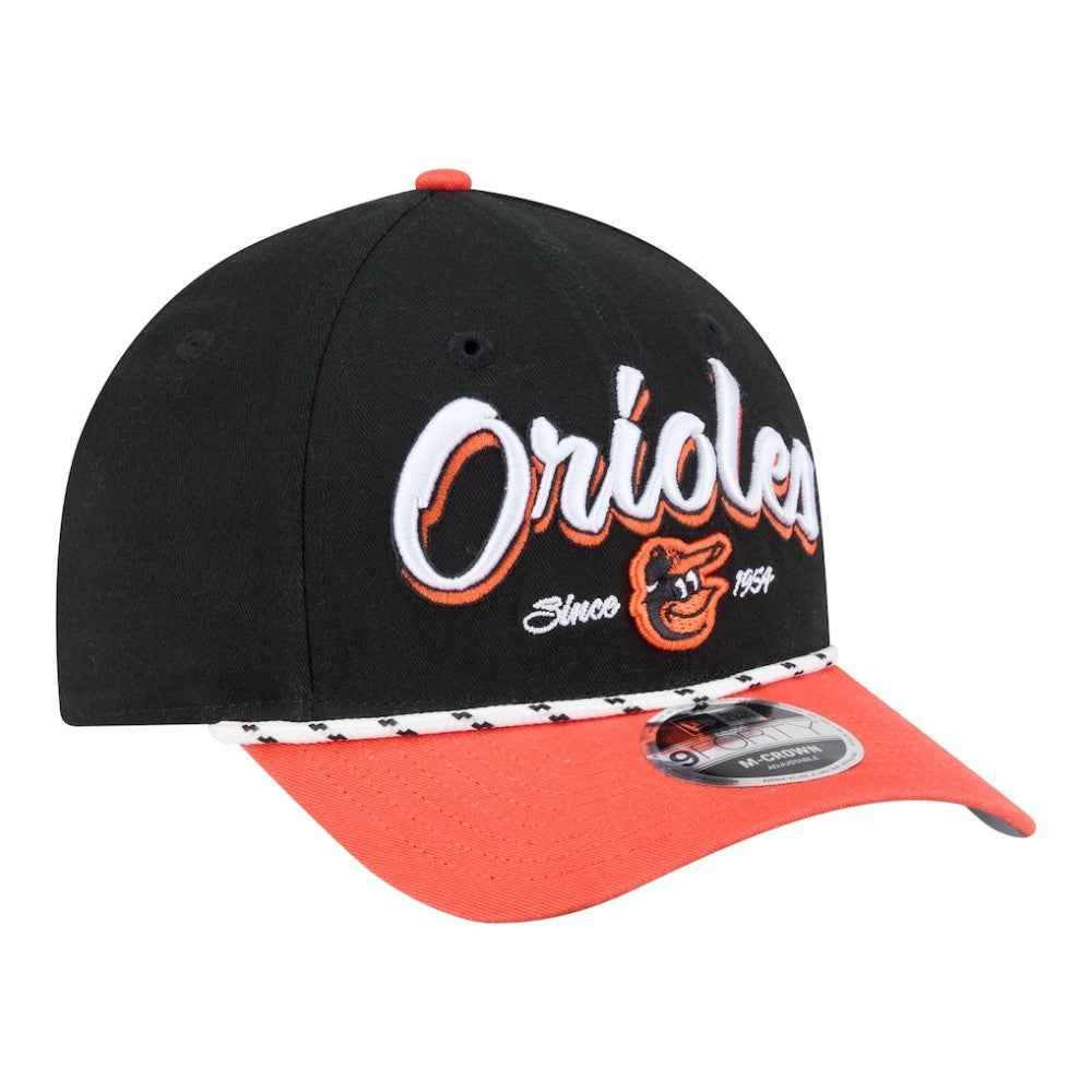 Baltimore Orioles New Era Team Loyal 9FORTY M-Crown Adjustable Hat - Black/Orange - New Era Lifestyle