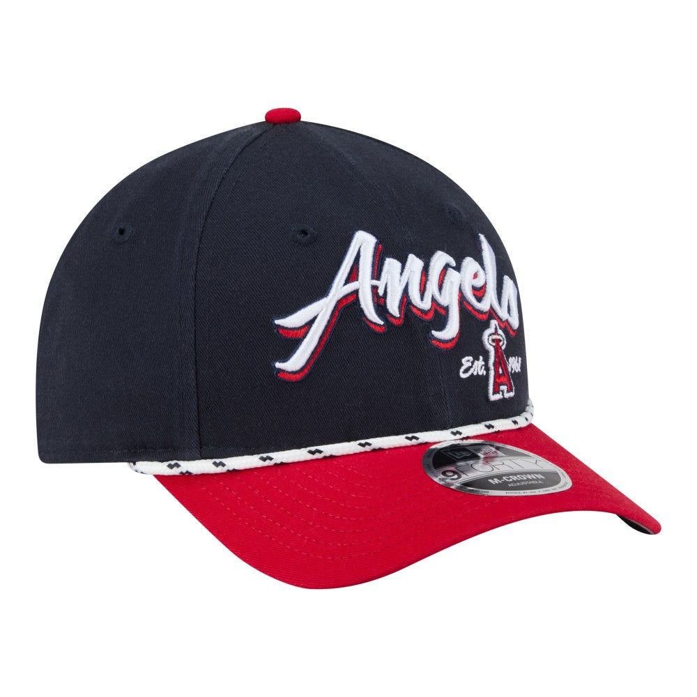 Los Angeles Angels New Era Team Loyal 9FORTY M-Crown Adjustable Hat - Navy/Red - New Era Online
