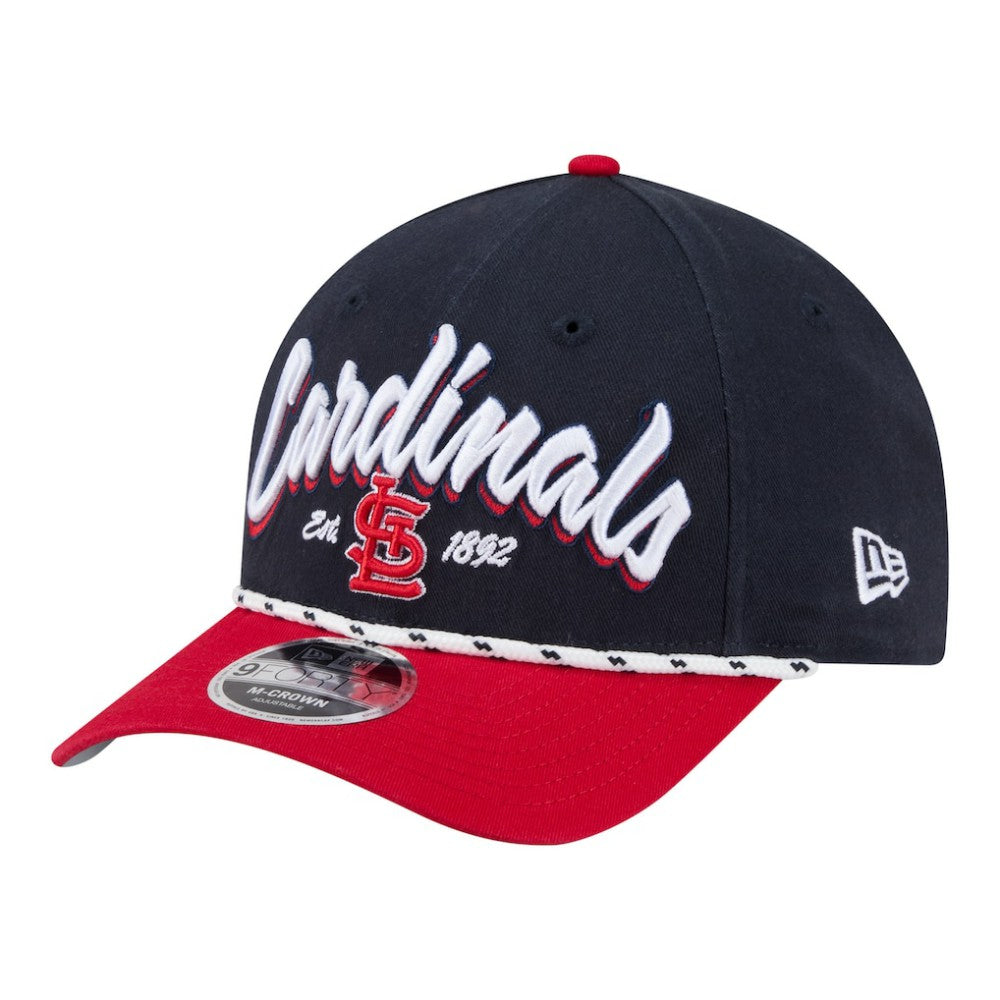 St. Louis Cardinals New Era Team Loyal 9FORTY M-Crown Adjustable Hat - Navy/Red - New Era Lifestyle