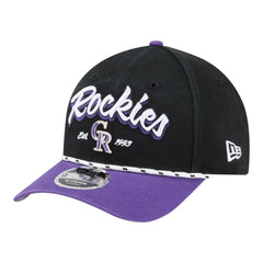 Colorado Rockies New Era Team Loyal 9FORTY M-Crown Adjustable Hat - Black/Purple - New Era Sale