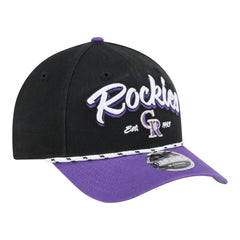 Colorado Rockies New Era Team Loyal 9FORTY M-Crown Adjustable Hat - Black/Purple - New Era Sale