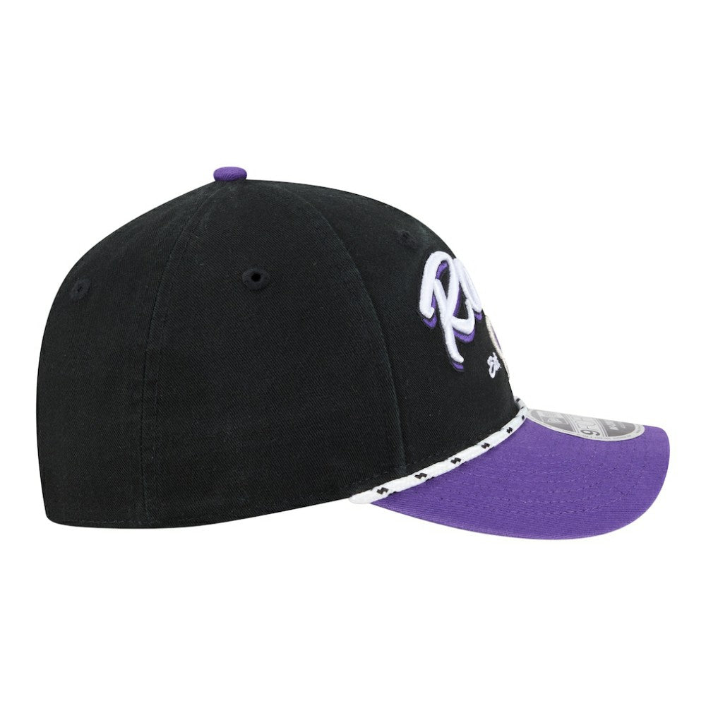 Colorado Rockies New Era Team Loyal 9FORTY M-Crown Adjustable Hat - Black/Purple - New Era Sale
