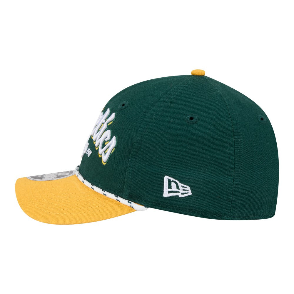 Athletics New Era Team Loyal 9FORTY M-Crown Adjustable Hat - Green/Gold - New Era Sale