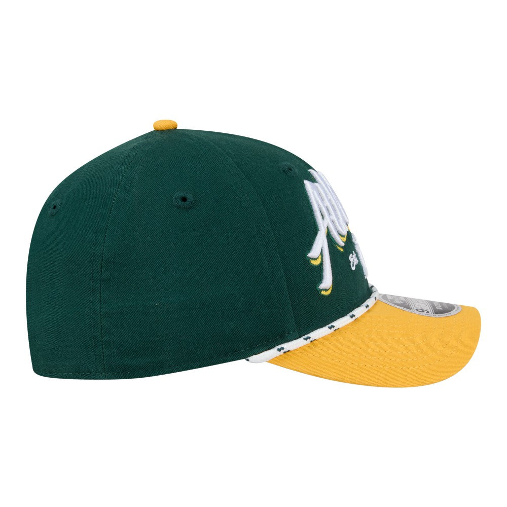 Athletics New Era Team Loyal 9FORTY M-Crown Adjustable Hat - Green/Gold - New Era Sale