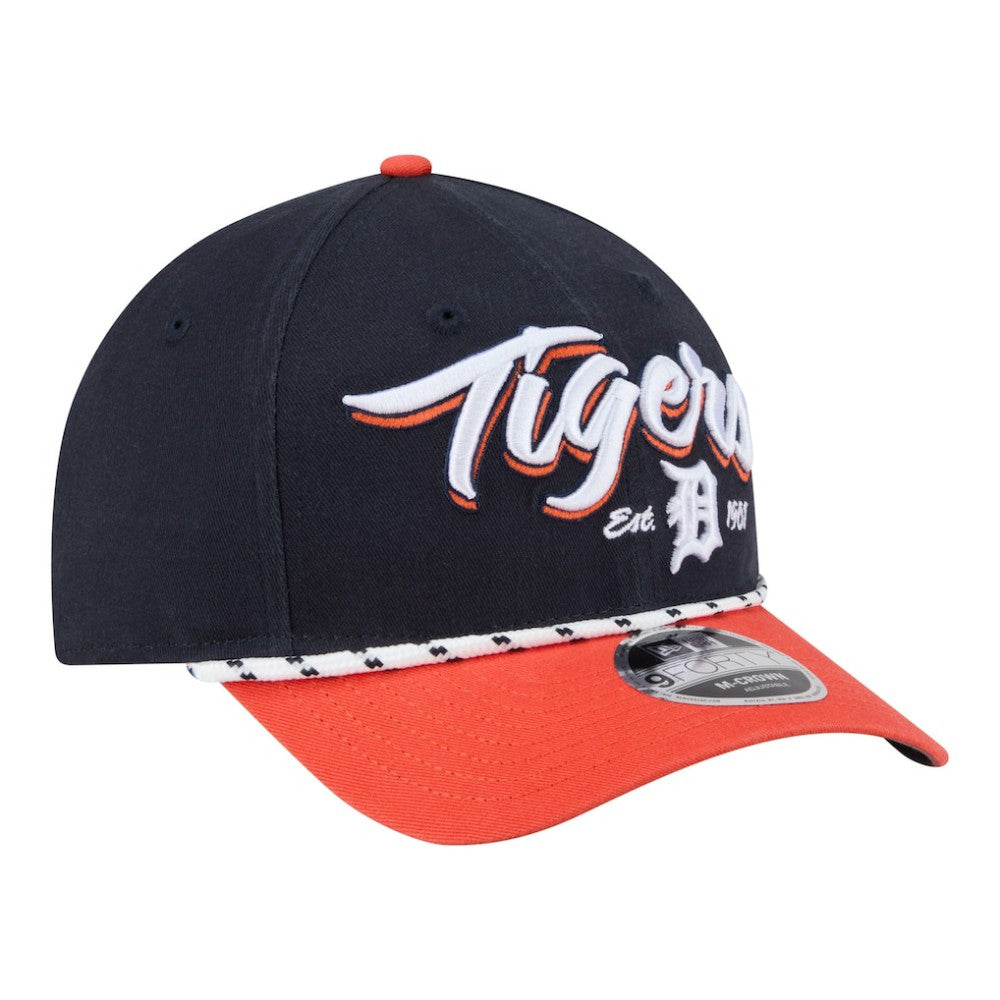 Detroit Tigers New Era Team Loyal 9FORTY M-Crown Adjustable Hat - Navy/Orange - New Era Sale