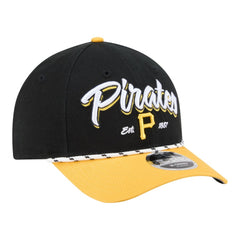 Pittsburgh Pirates New Era Team Loyal 9FORTY M-Crown Adjustable Hat - Black/Gold - New Era Online
