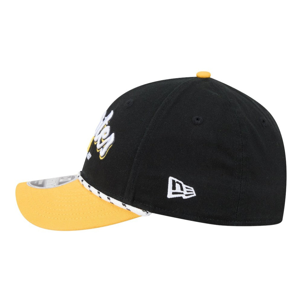 Pittsburgh Pirates New Era Team Loyal 9FORTY M-Crown Adjustable Hat - Black/Gold - New Era Online