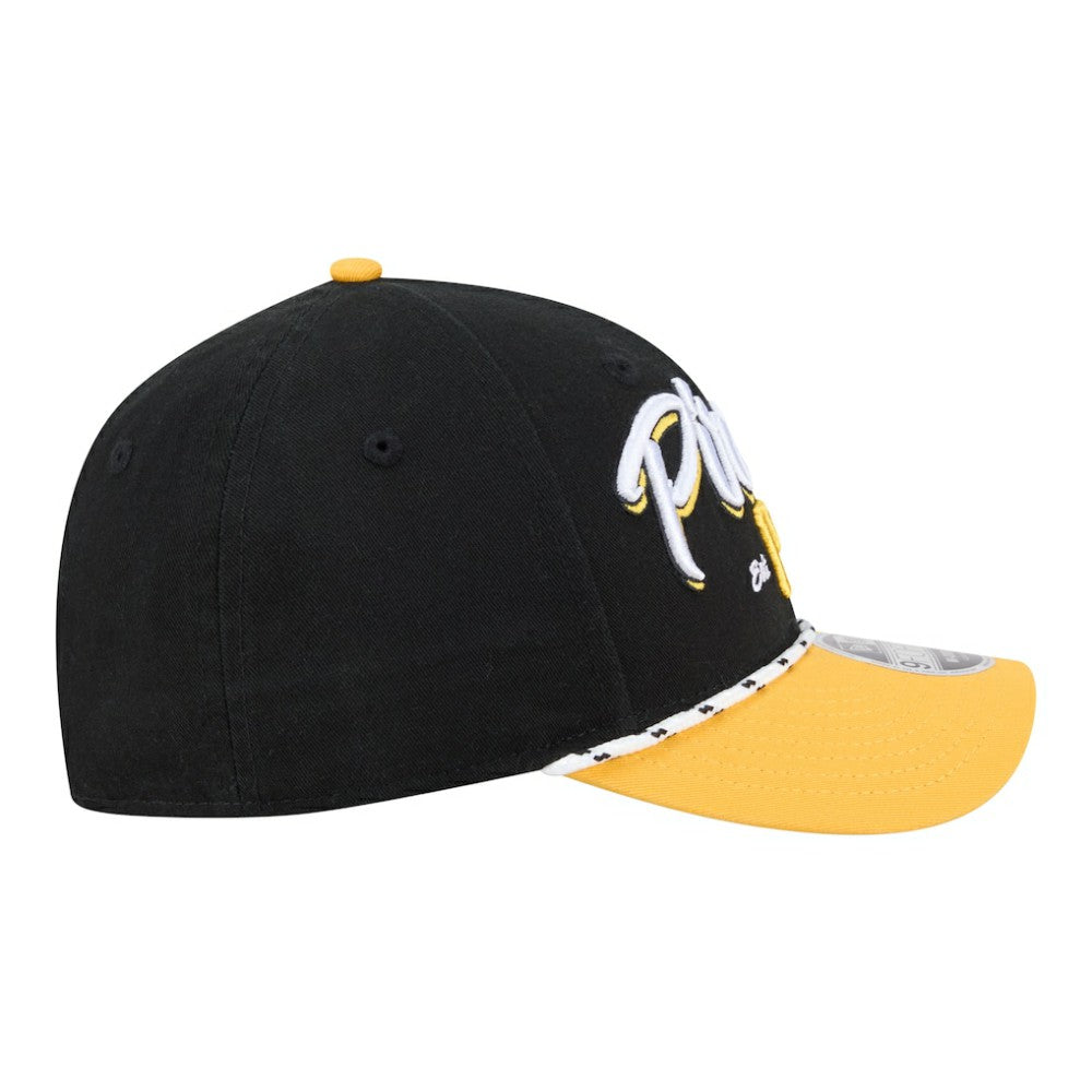 Pittsburgh Pirates New Era Team Loyal 9FORTY M-Crown Adjustable Hat - Black/Gold - New Era Online