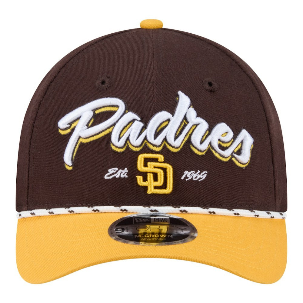 San Diego Padres New Era Team Loyal 9FORTY M-Crown Adjustable Hat - Brown/Gold - New Era Online