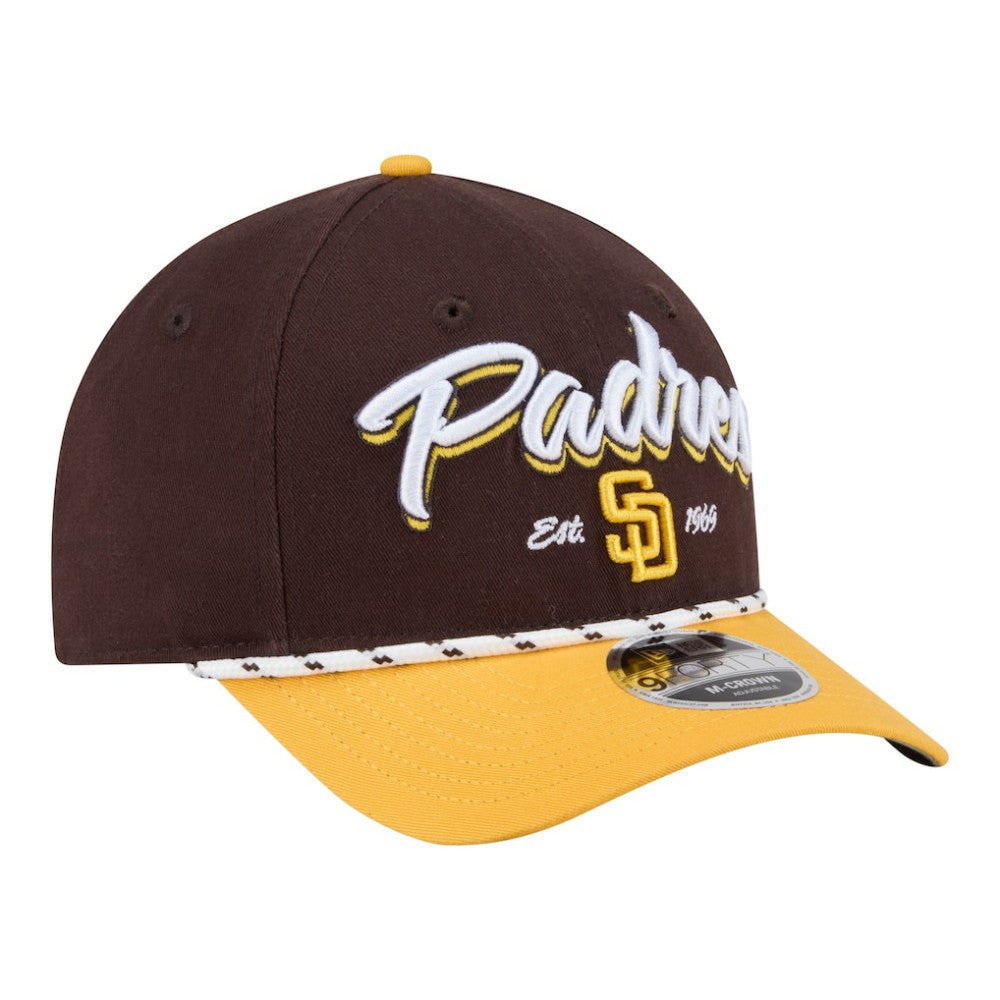 San Diego Padres New Era Team Loyal 9FORTY M-Crown Adjustable Hat - Brown/Gold - New Era Online