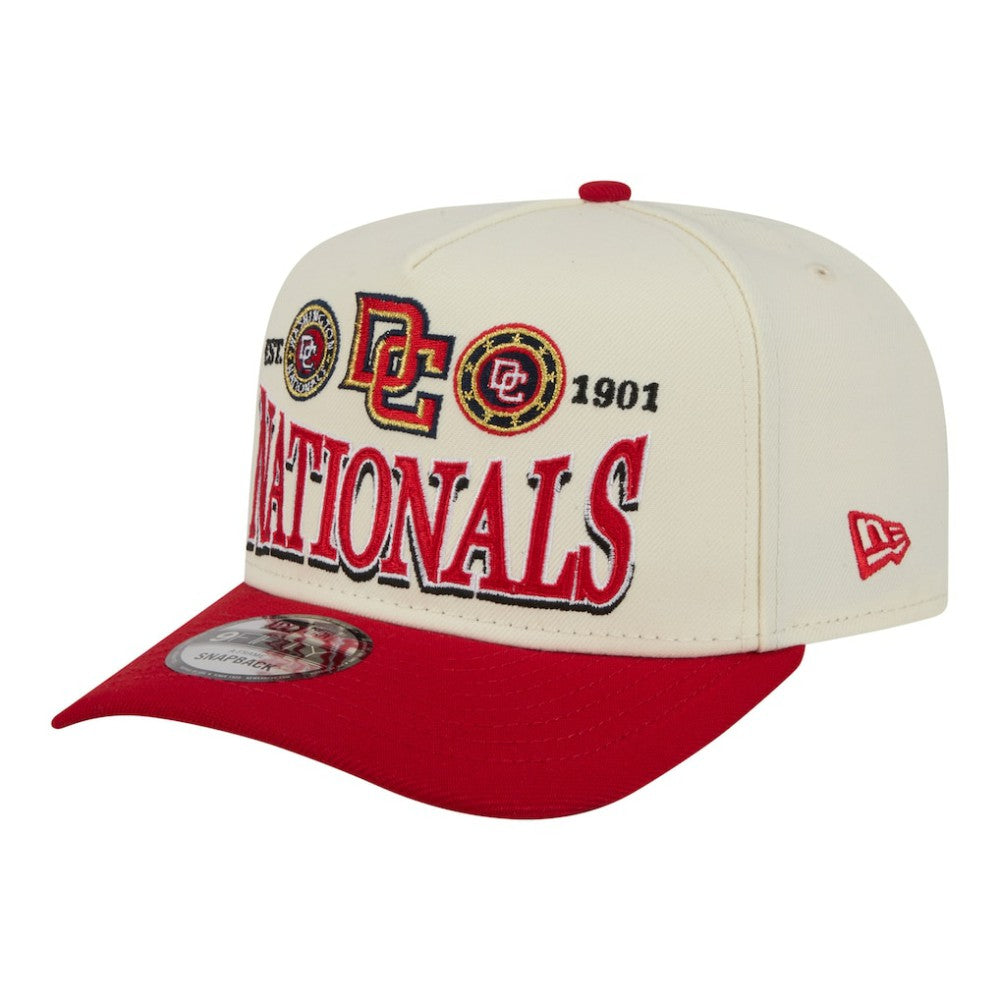 Washington Nationals New Era Throwback Tri-Hit A-Frame 9FIFTY Adjustable Hat - Cream - New Era Discount