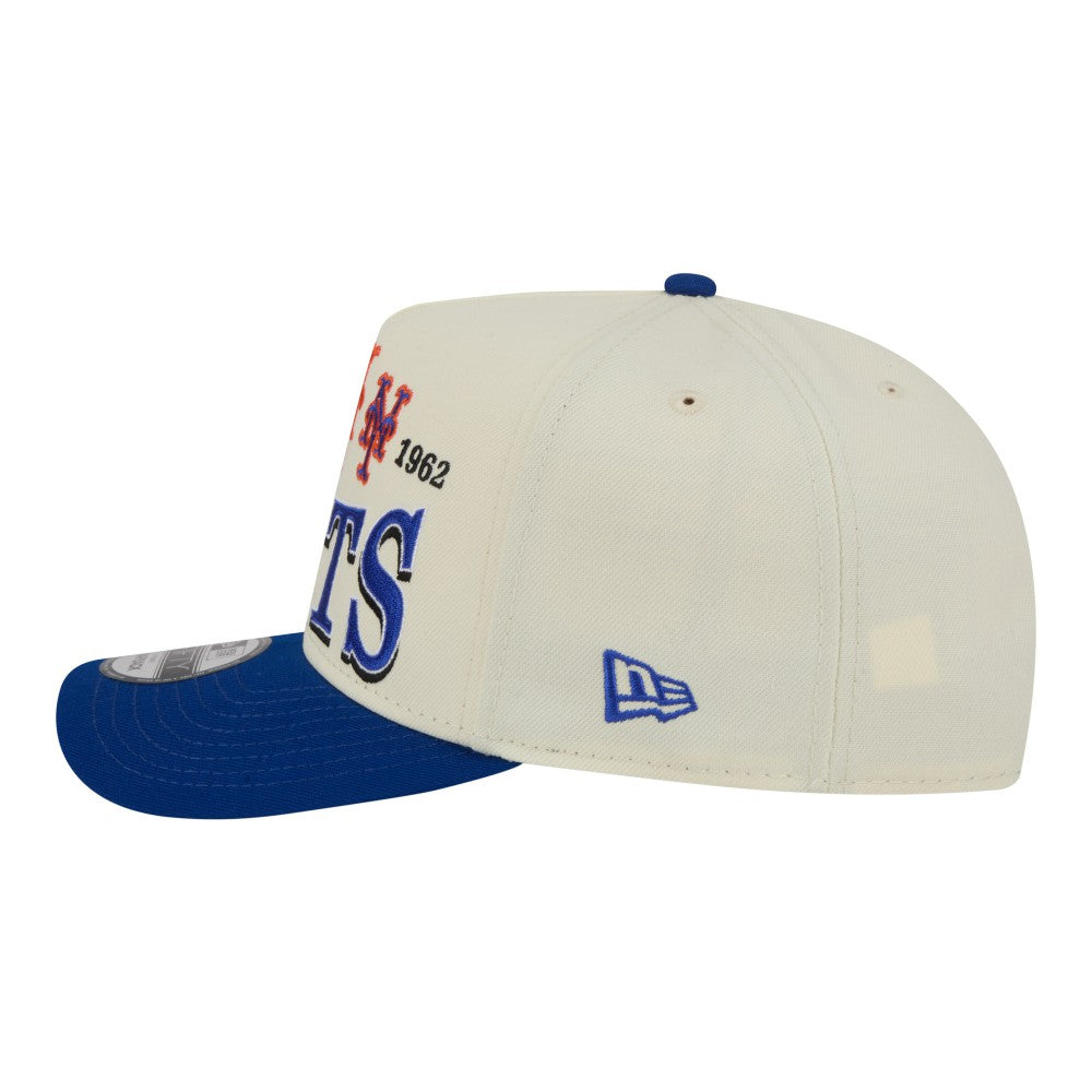 New York Mets New Era Throwback Tri-Hit A-Frame 9FIFTY Adjustable Hat - Cream - New Era Online
