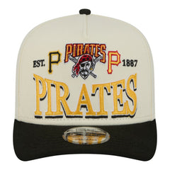 Pittsburgh Pirates New Era Throwback Tri-Hit A-Frame 9FIFTY Adjustable Hat - Cream - New Era Sale