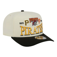 Pittsburgh Pirates New Era Throwback Tri-Hit A-Frame 9FIFTY Adjustable Hat - Cream - New Era Sale