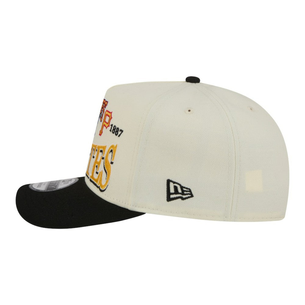 Pittsburgh Pirates New Era Throwback Tri-Hit A-Frame 9FIFTY Adjustable Hat - Cream - New Era Sale