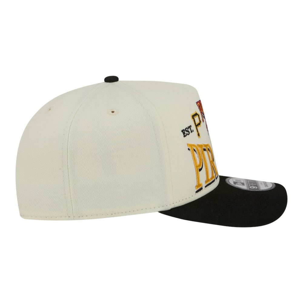 Pittsburgh Pirates New Era Throwback Tri-Hit A-Frame 9FIFTY Adjustable Hat - Cream - New Era Sale
