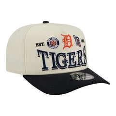 Detroit Tigers New Era Throwback Tri-Hit A-Frame 9FIFTY Adjustable Hat - Cream - New Era Lifestyle
