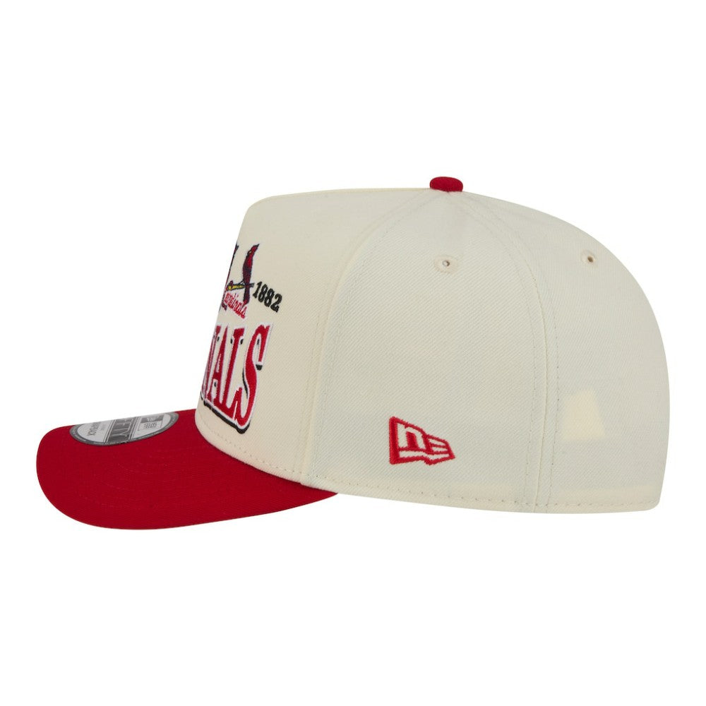 St. Louis Cardinals New Era Throwback Tri-Hit A-Frame 9FIFTY Adjustable Hat - Cream - New Era Sale