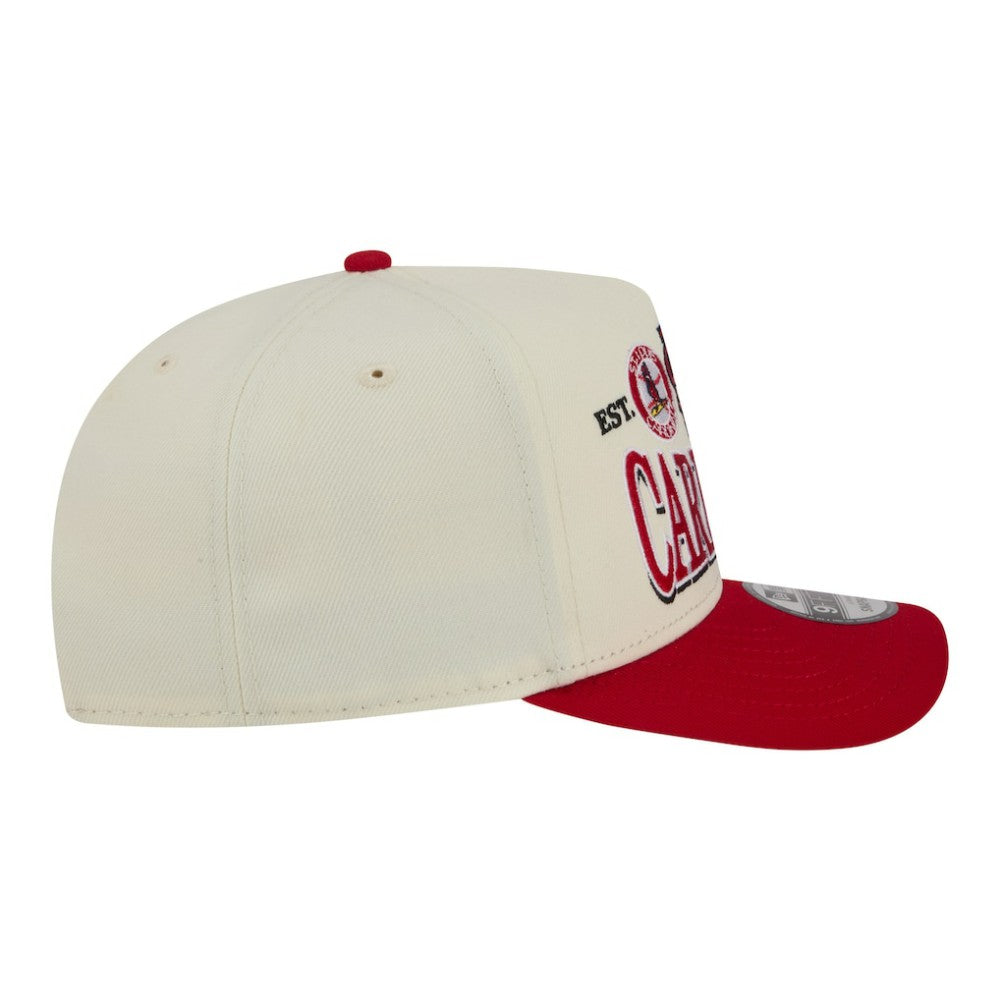 St. Louis Cardinals New Era Throwback Tri-Hit A-Frame 9FIFTY Adjustable Hat - Cream - New Era Sale